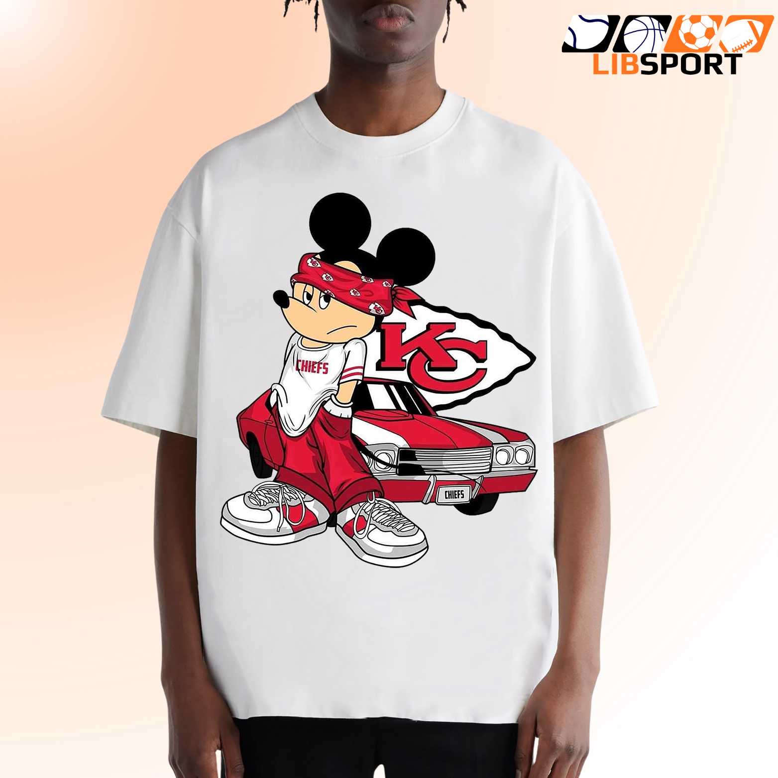 Mickey Mouse Kansas City Chiefs T-Shirt, Nfl Fan Shirt, Disney Game Day Tee